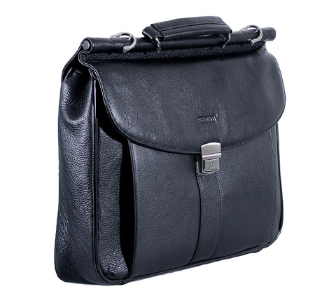 Мужской кожаный портфель Prensiti  009-239 black