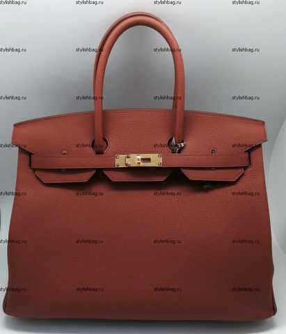 Женская сумка из кожи того Hermes Birkin 35 orange