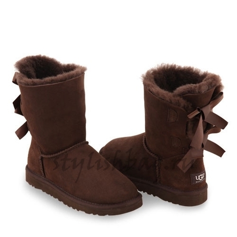 Женские угги UGG Bailey Bow Chocolate