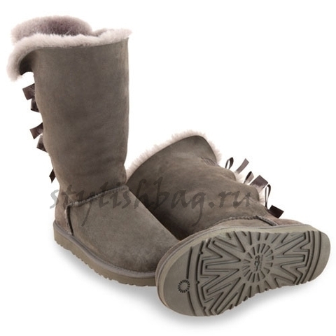 Женские угги UGG Bailey Bow Tall Grey