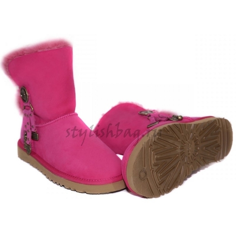 Женские угги UGG Bailey Button Azalea Pink