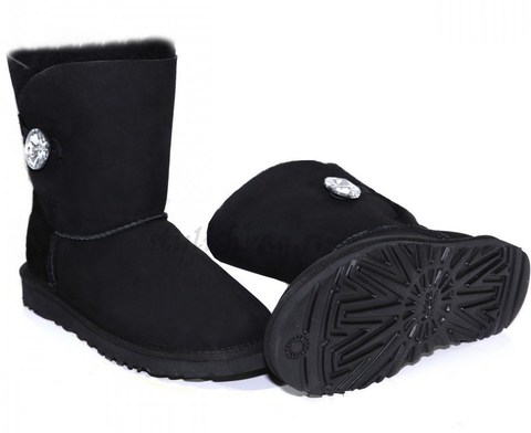 Женские угги UGG Bailey Button Bling Black