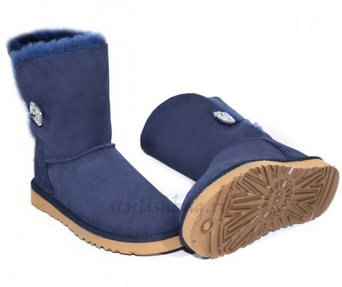 Женские угги UGG Bailey Button Bling Navy