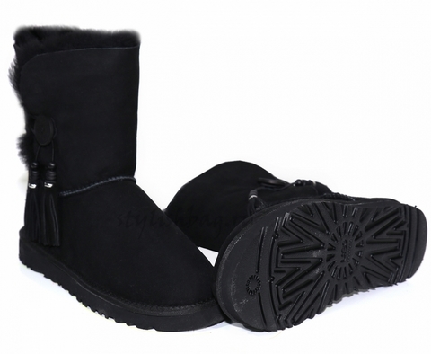 Женские угги UGG Bailey Button Charms Black