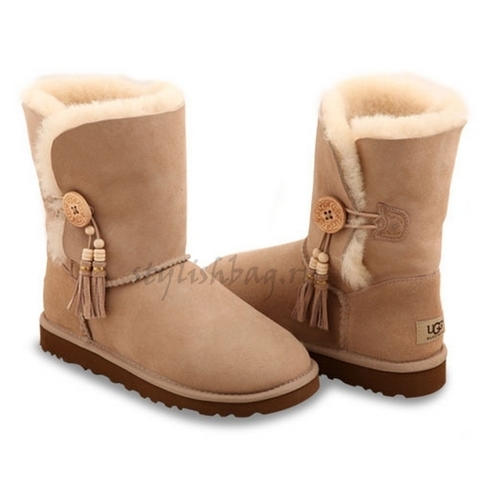 Женские угги UGG Bailey Button Charms Sand