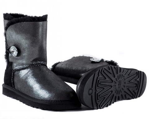 Женские угги UGG Bailey Button I DO Black