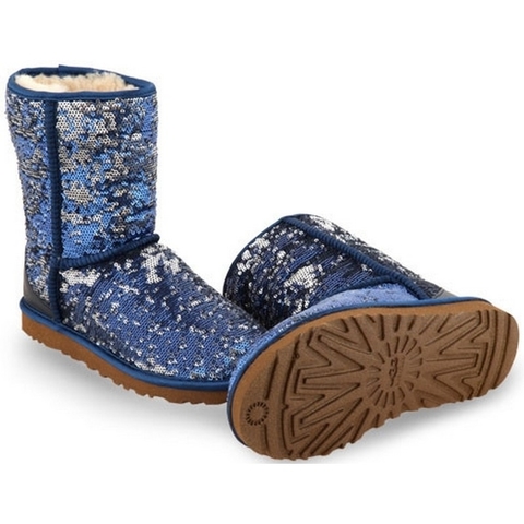 Женские угги UGG Classic Short Sparkles Navy