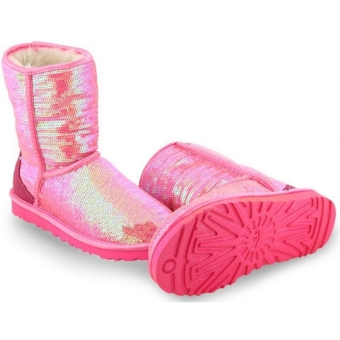 Женские угги UGG Classic Short Sparkles Pink