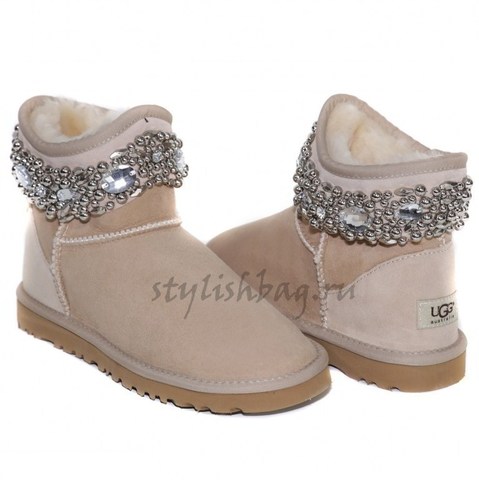 Женские угги UGG Jimmy Choo Multicrystal Sand