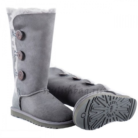 Женские угги UGG Bailey Button Triplet Grey
